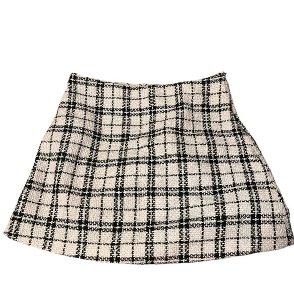 Storia houndstooth tweed plaid mini formal skirt size medium - Picture 4 of 4